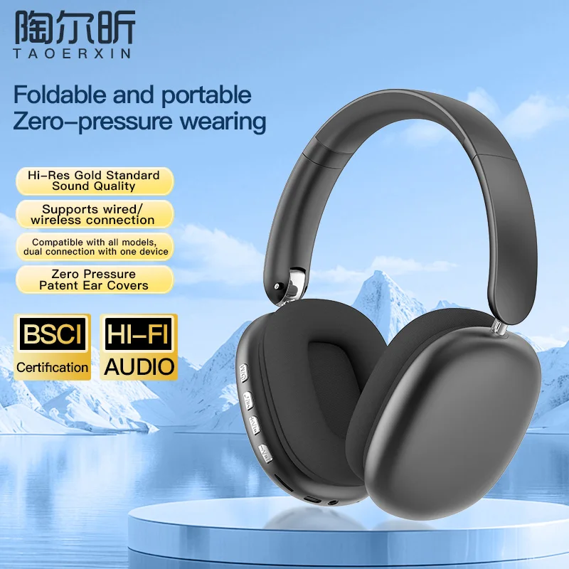 D9 Bluetooth Headphones Over Ear Head Wireless Earphones With Mic Music Headset Gamer Foldable Auriculare Fone For Huawei iPhone