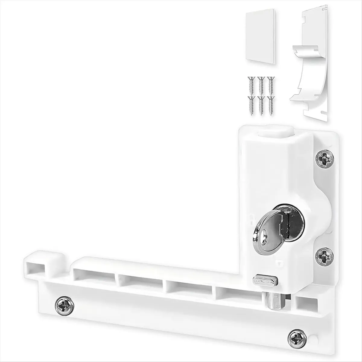 A89X Patio Sliding Door Security Foot Kick Lock with Keyed, Fits on Top Rail-Childproof Patio Door Guardian-or Bottom 1 Pack