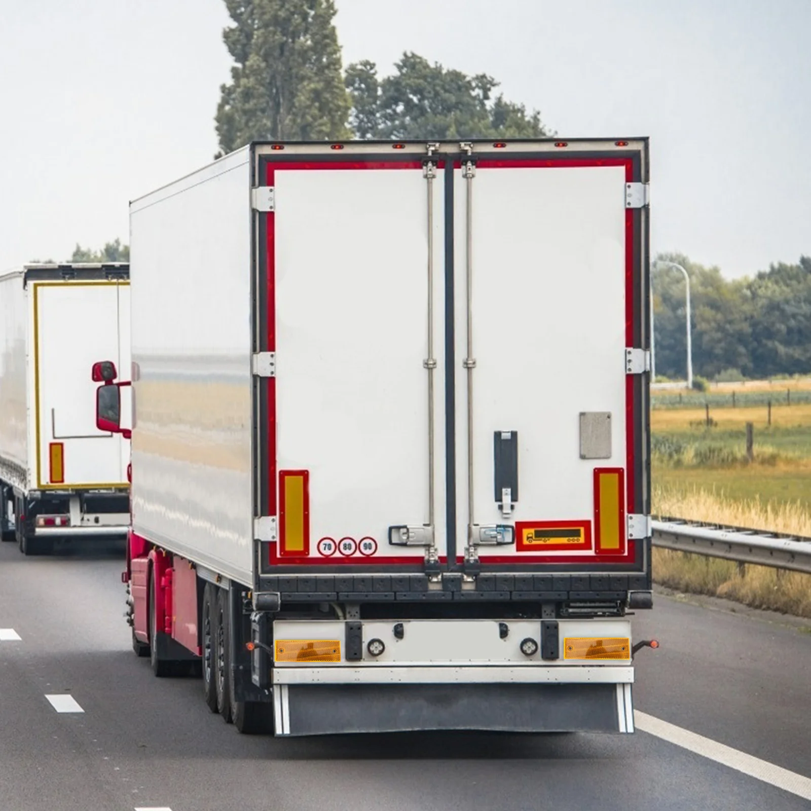 8 pezzi emblemi nastro di avvertimento riflettente in plastica per camion riflettente il segno di sicurezza per auto