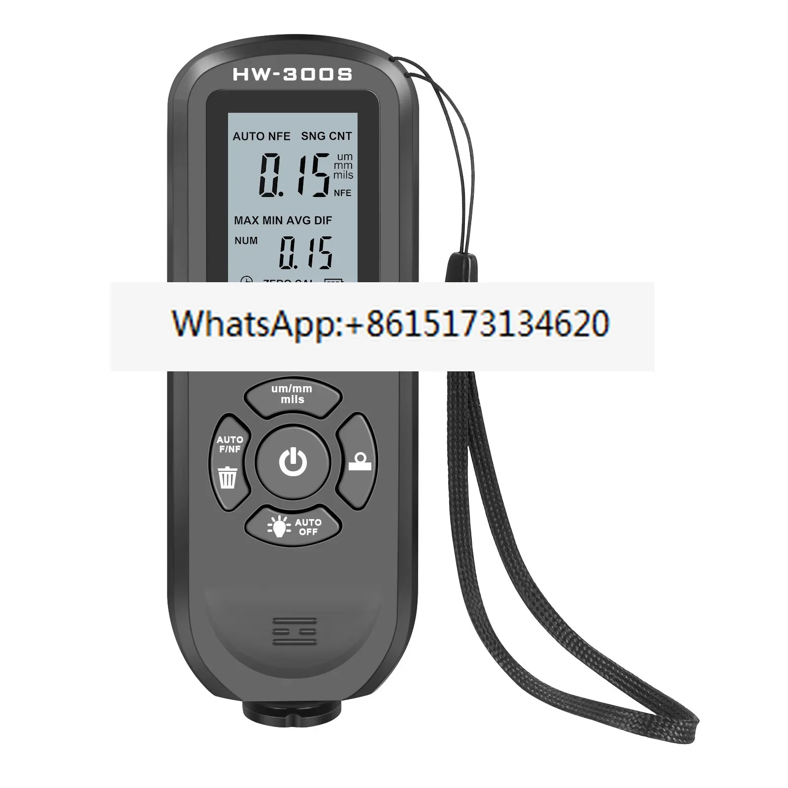 

HW-300S Толщиномер покрытия Противоскользящий инструмент для краски и пленки Высокая точность