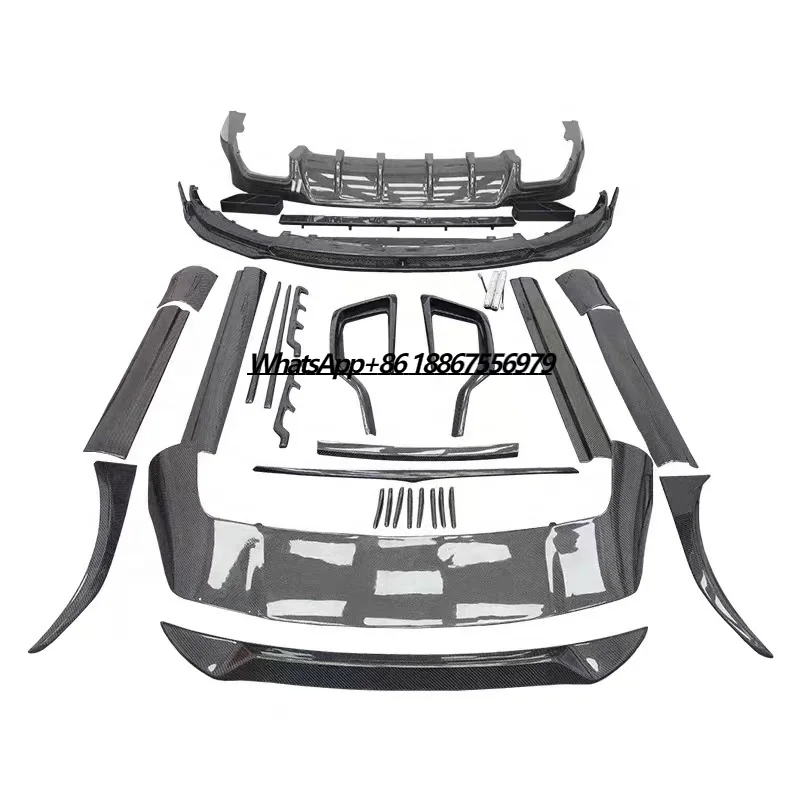 MS Style Body Kit Carbon Fiber Material Front Lip Rear Lip Wing Spoiler for Maserati Levante