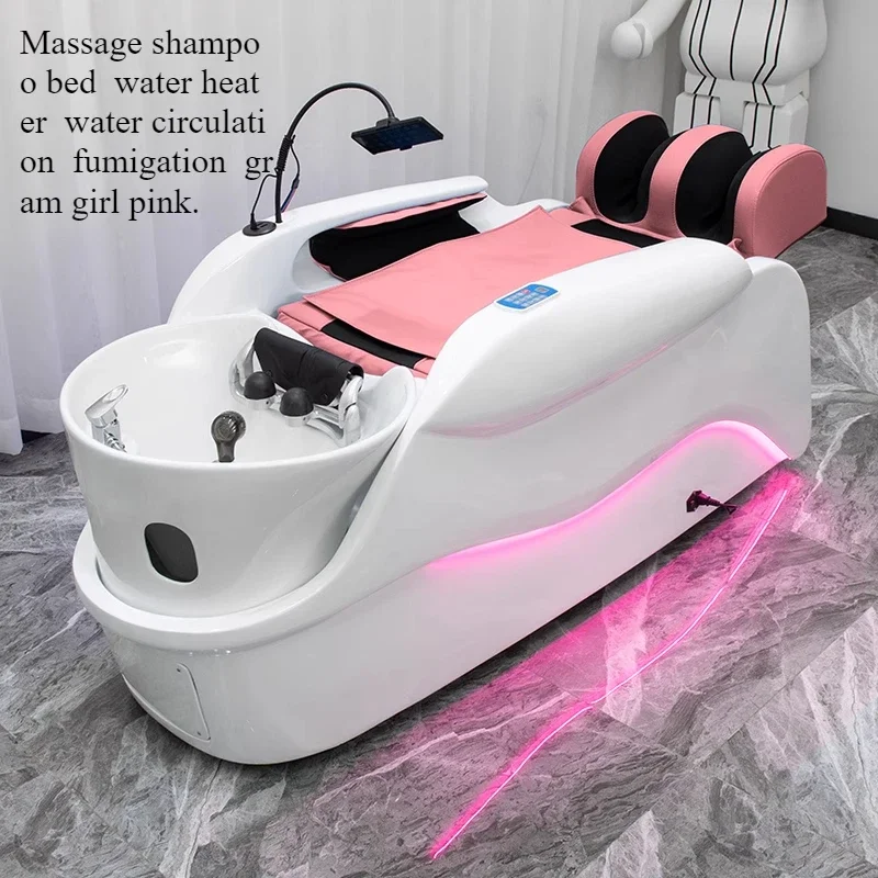 

Automatic electric massage shampoo bed High-end intelligent water circulation manufacturer Barber shop Body constant temperature