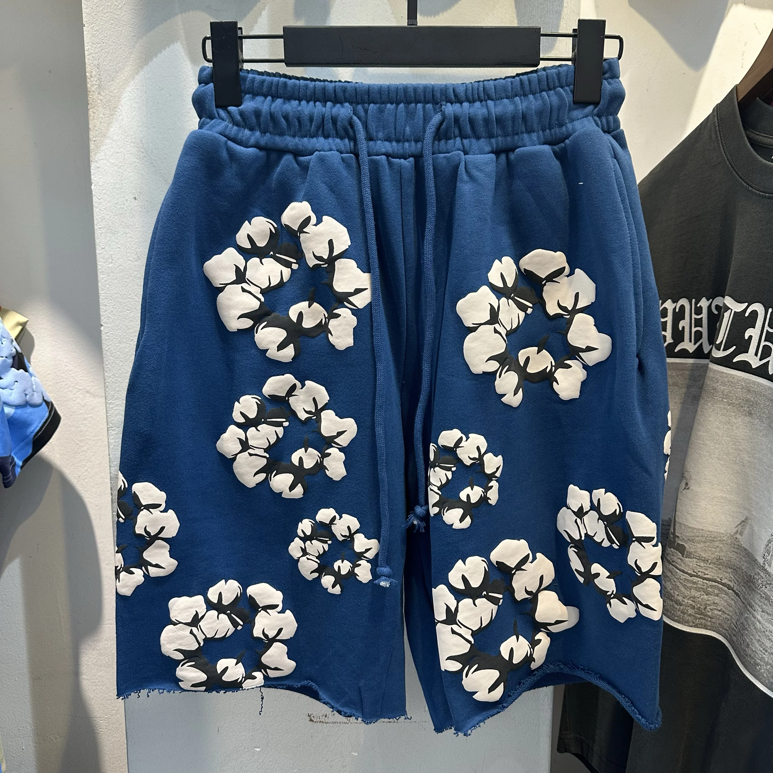 

Американский бренд High Street Faion, деревянные, хлопковые, с цветочным принтом Fong, летние повседневные брюки Kanye, пять четвертей...