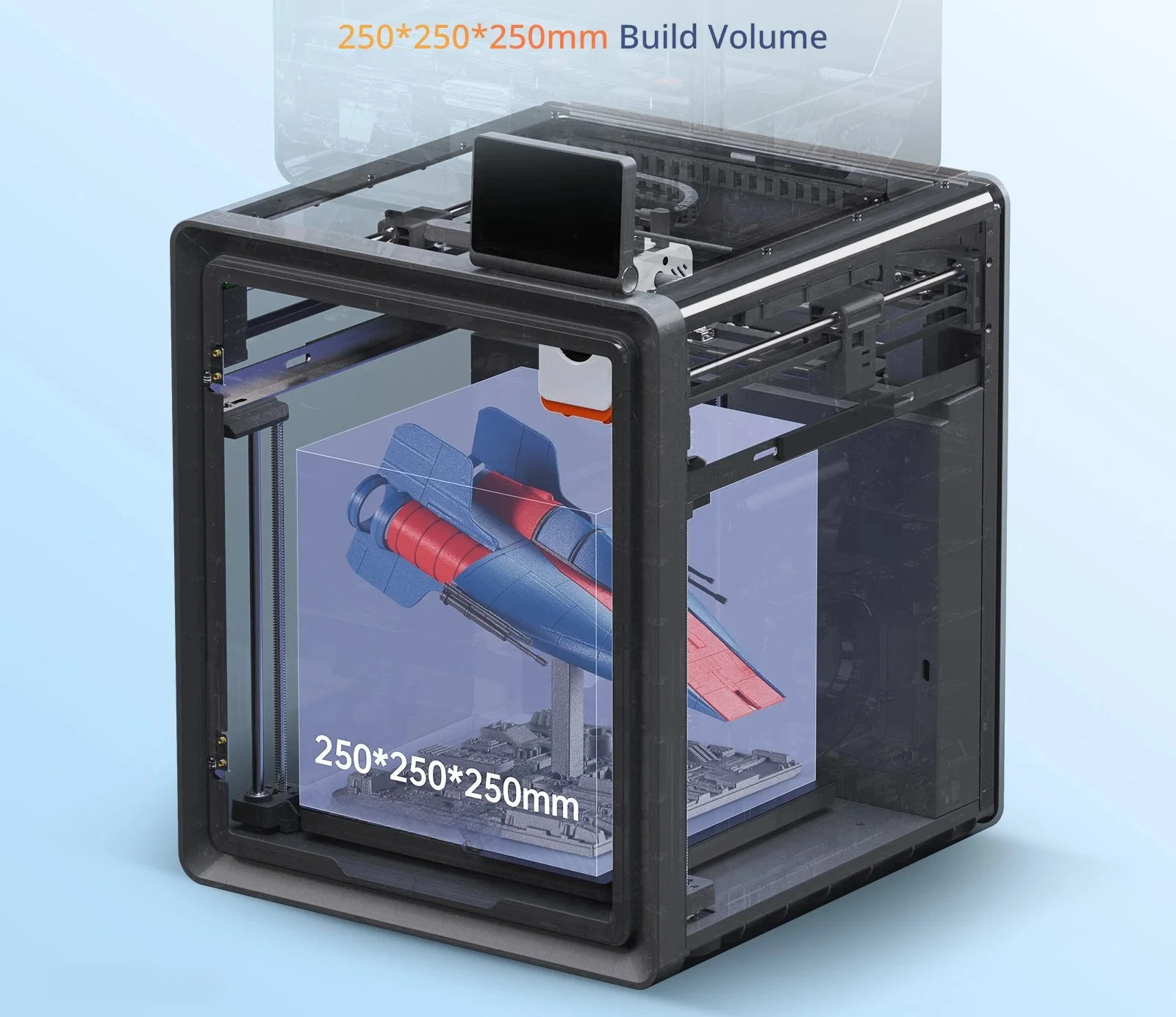 Multi-Color 3D Printer Core XY Stable Structure Max Speed 600mm/s 3D Printer size250x250x250mm Anycubic Kobra S1 ACE 2 PRO Combo