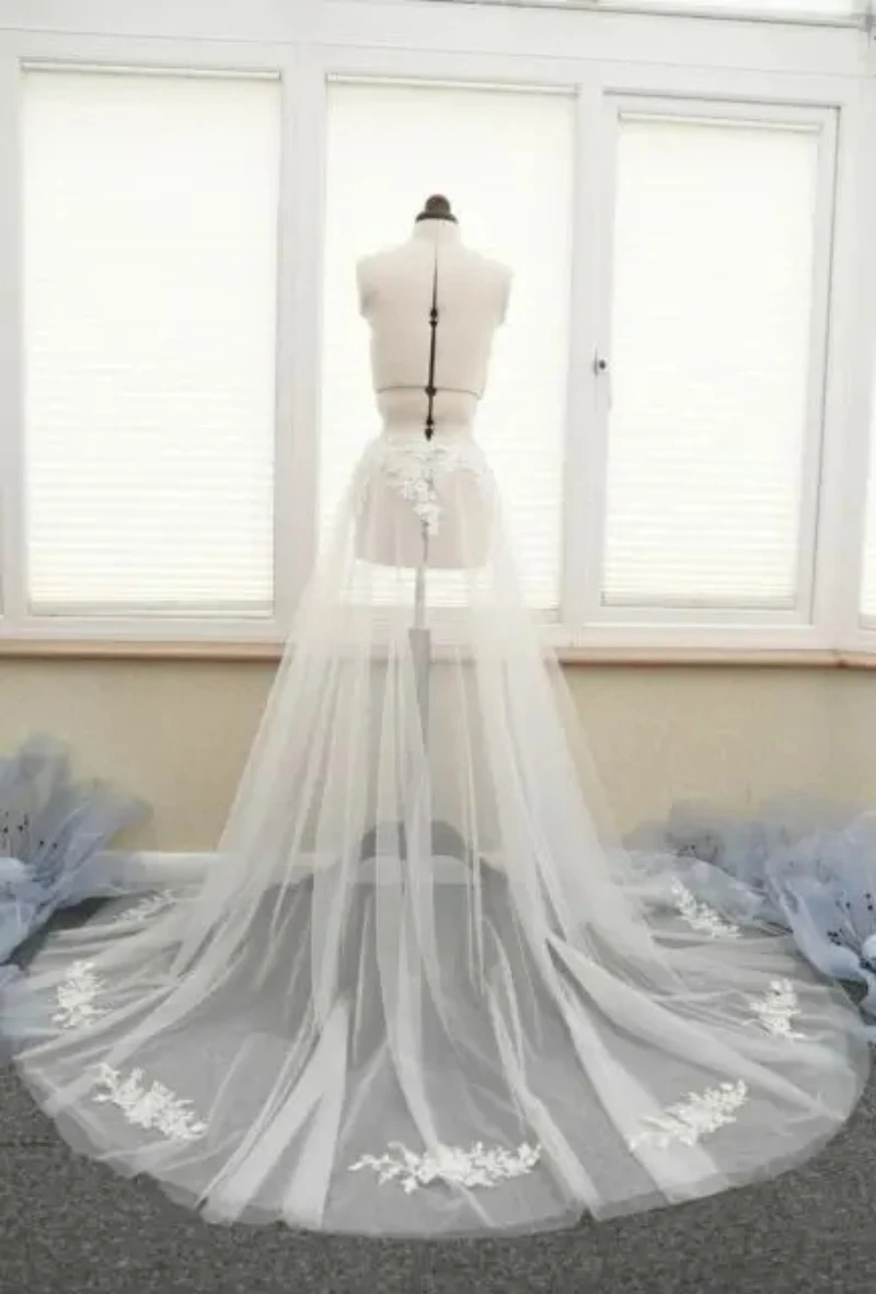 

Removable train/Detachable Wedding dress train Detachable Cathedral Wedding Train tulle skirt wedding accessories custom size