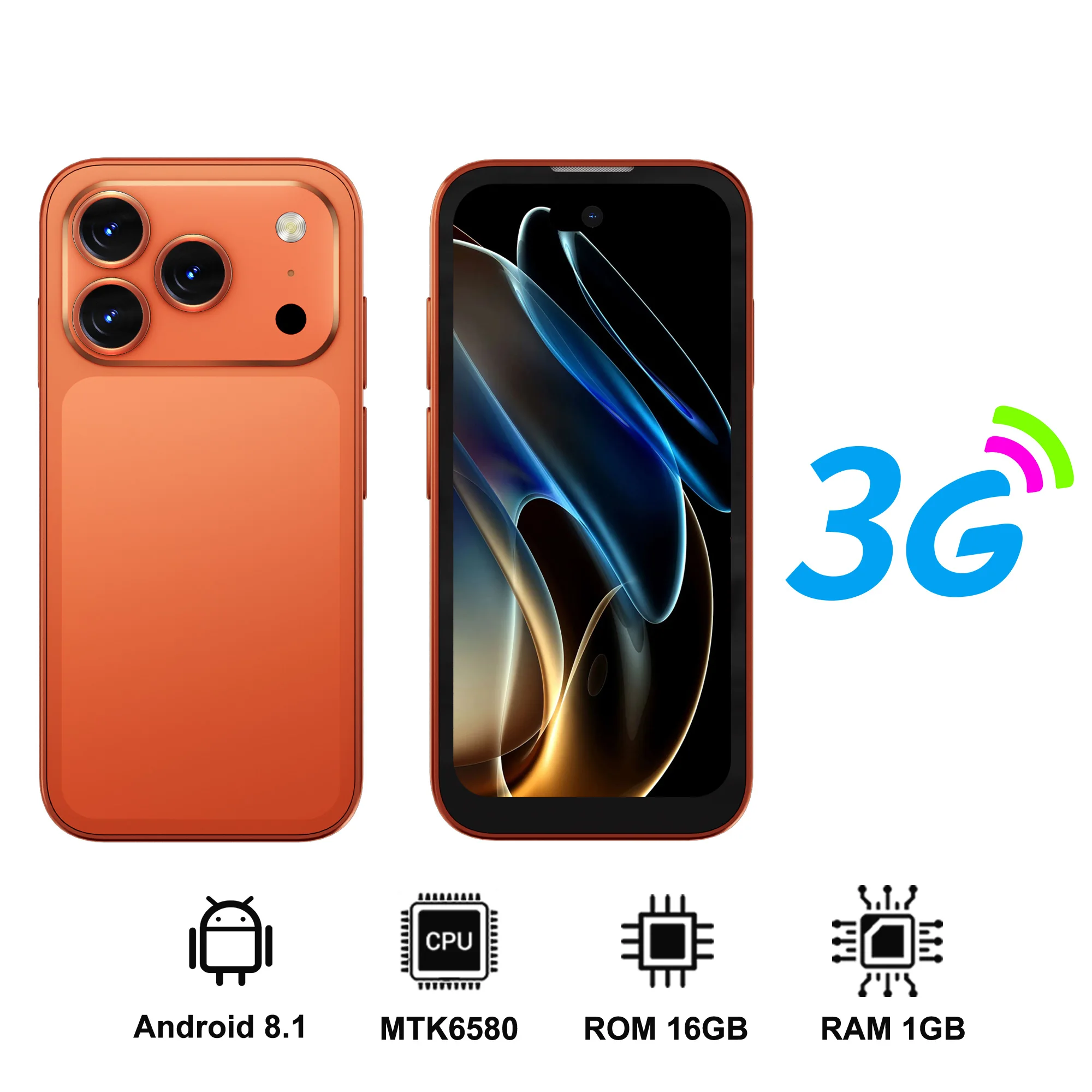 SERVO 17 PRO MAX mini Smartphone 3.75" Fullview Display 3G WCDMA Dual SIM Kaart GPS Gezichtsontgrendeling Android Kleine Smart Mobiele Telefoons