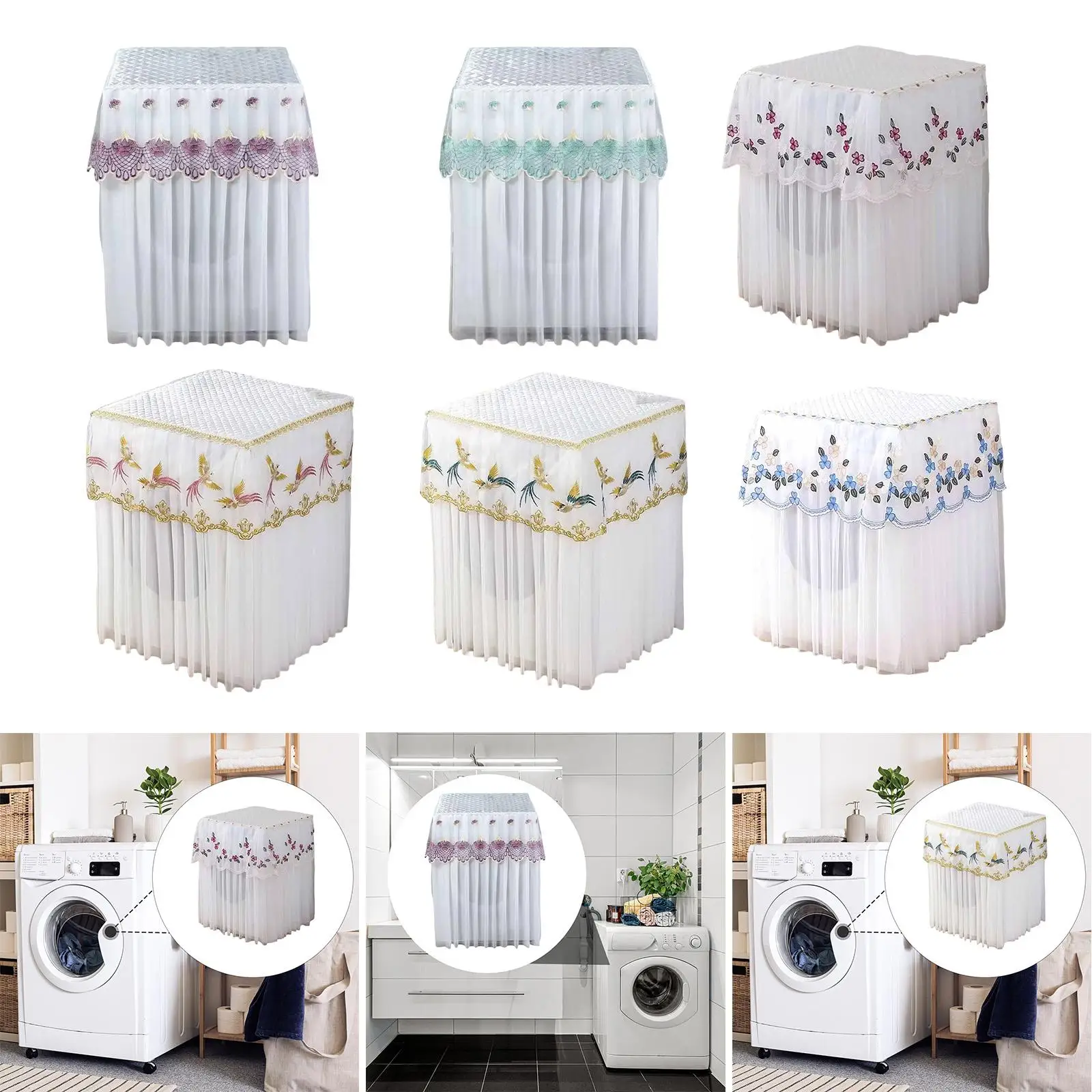 waterproof-washer-dryer-cover-lace-design-dustproof-universal-protector-for-laundry-machines-and-home-accessories