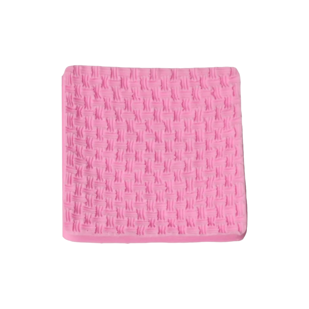 4PCS Durable Silicone Fondant Mold Sweater Pattern Nonstick Fondant Impression Mat Knitted Texture Knitting Texture Mold Cake