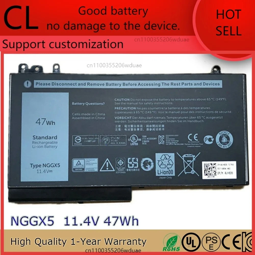 

Brand New Original NGGX5 11.4V 47Wh Laptop Battery for Dell Latitude E5250 E5270 E5470 E5550 E5570 M3510 etc.
