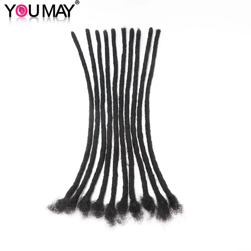 Extensiones de rastas de cabello humano Afro Kinky para mujeres negras, cabello humano a granel, Dread Loc, Color Deadlocks, trenzas, cabello virgen