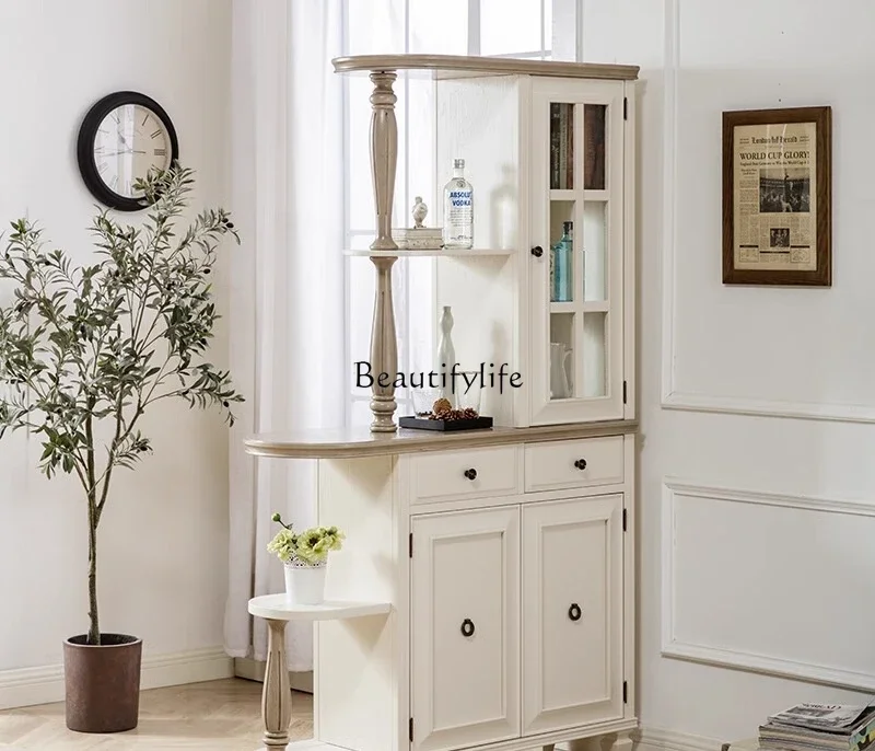 

FG11Американская перегородка из цельного дерева для гостиной, двухсторонняя прихожая, шкаф для обуви, входной декоративный шкаф