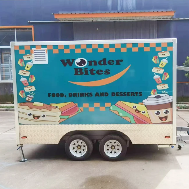 Customizable Color Food Trailer Bakery & Meat Setup Add Cold Beverage Shaker For Ultimate Mobile Kitchen