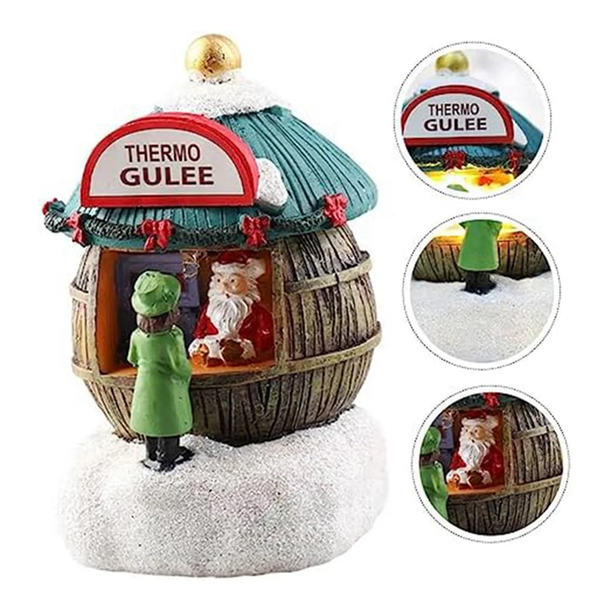 

A96Q-House Night Light Christmas Ornaments Christmas-Decoration Tabletop Decor Lovely Table Light Bedside Lamp B