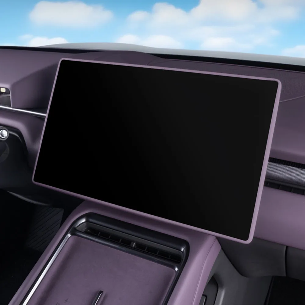 For New Xpeng P7 2025 Navigation Screen Protector Car Modification Accessories Original Car Color Silicone Cover Anti-collision