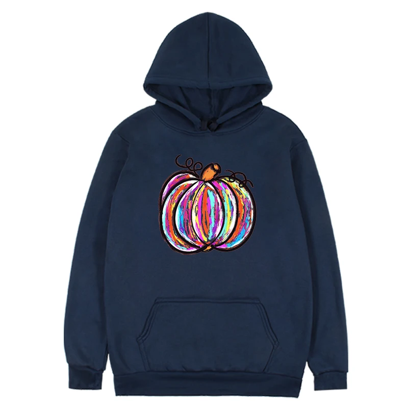 Pumpkin Clothes Colorful Pumpkin Sweatshirts Thankful Autumn Women Clothing Cute Gift for Halloween Harajuku Tops m