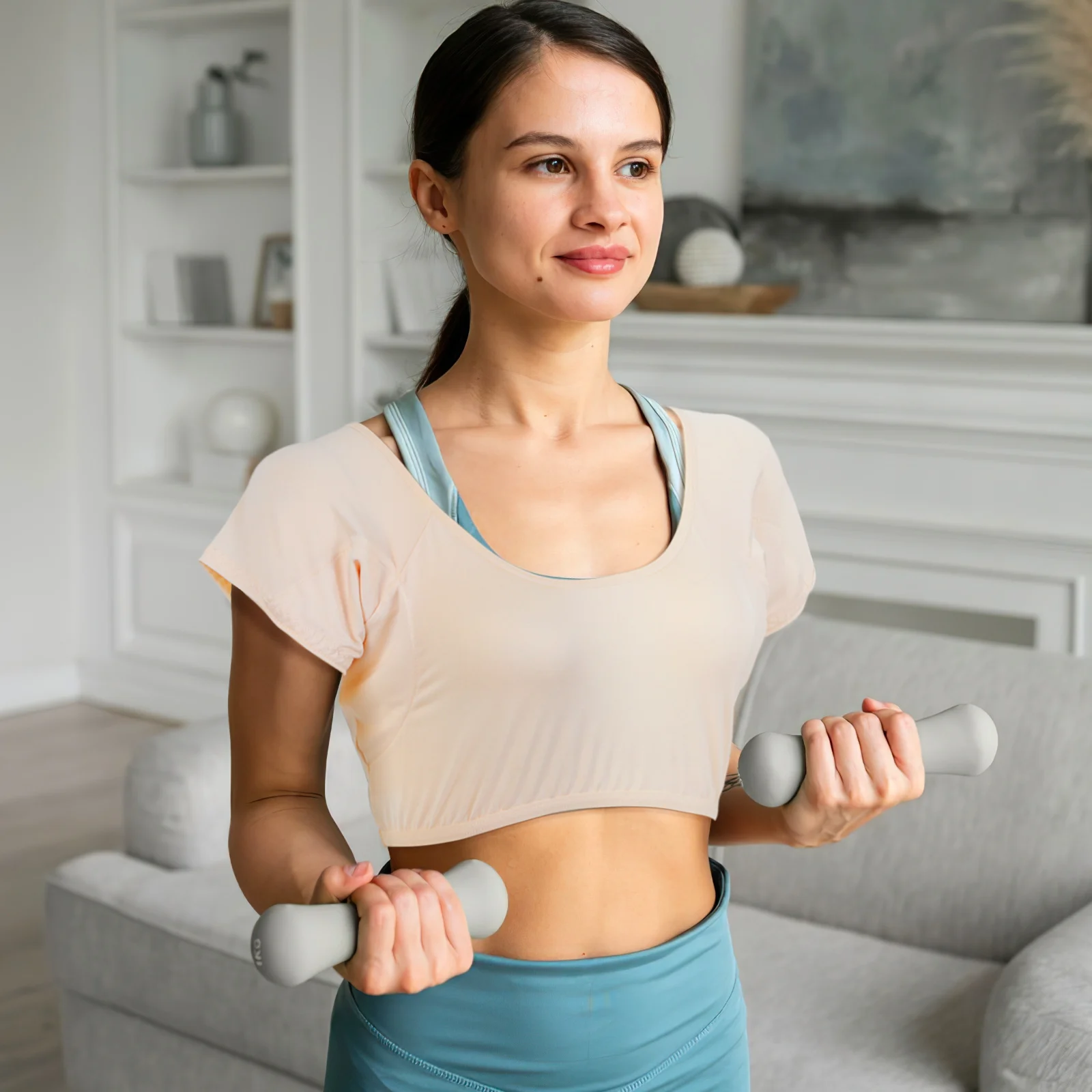

Sweat Absorbent Vest Women Milk Silk Anti-sweat Underarm Pads Workout Tops Quick Dry Yoga Running Summer Essential