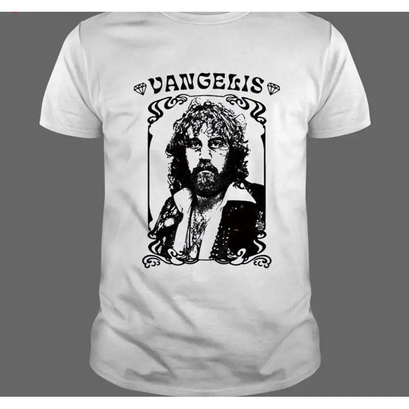 

Винтажная хлопковая белая футболка Vangelis Star Music Lover всех размеров AA1415