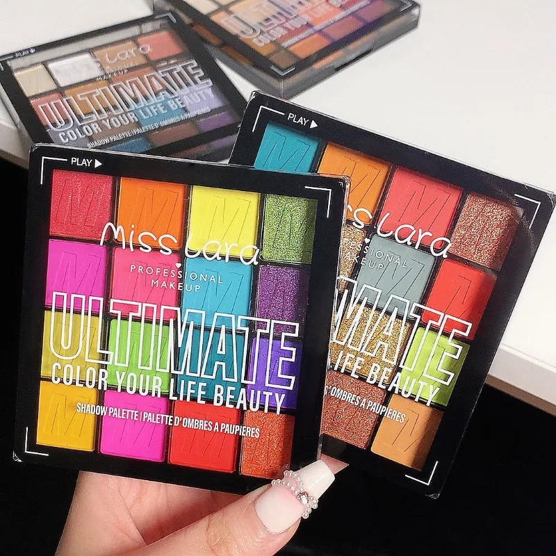 Professional Makeup Ultimate Shadow Palette Rich Color Eyeshadow 16 Stunning Shades for Lasting Colorful Cosmetic Glitter Matte