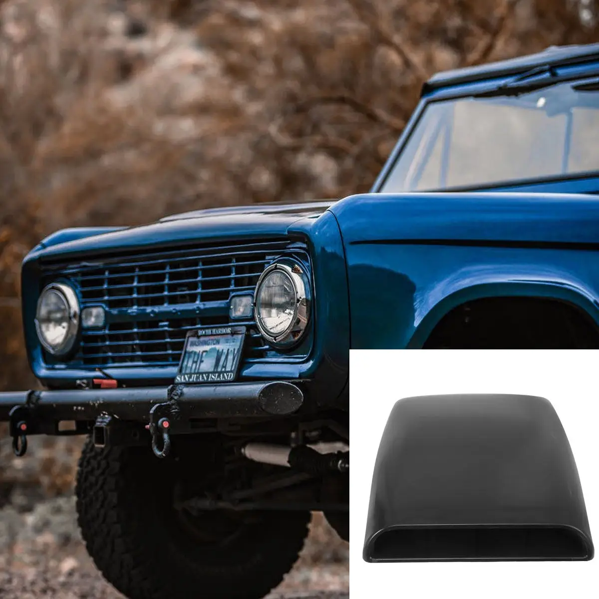 

1Pcs Engine Hood Air Scoop Vent Sticker Decorative Car Outlet Decal for Auto Styling Roof Hood Engine Cover Fake Air Vent