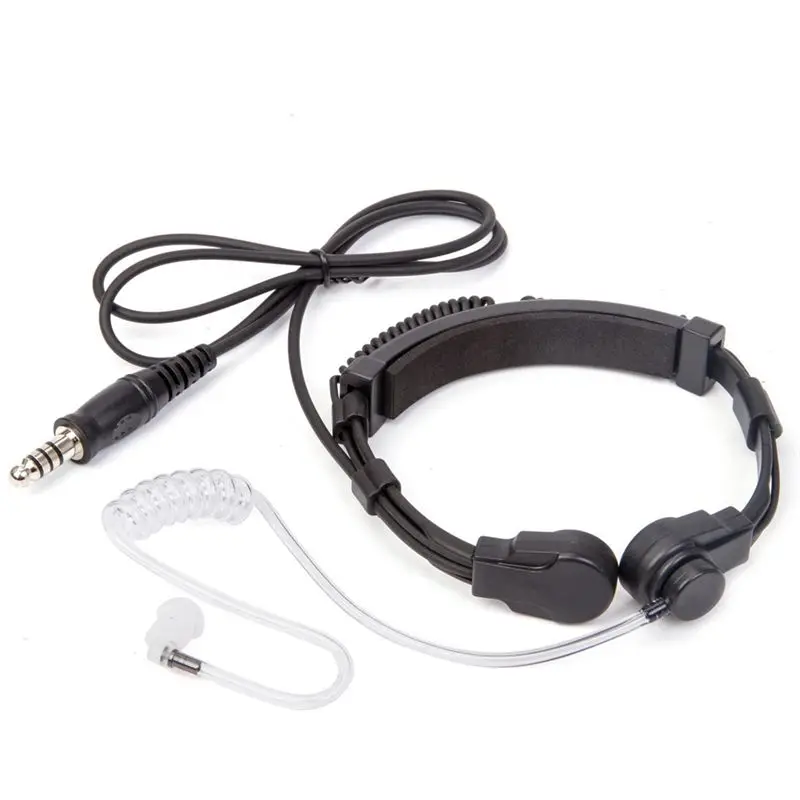 24-Hour Delivery Telescopic Heavy Duty Throat Vibration Headset NATO Plug For Walkie Talkie Radio