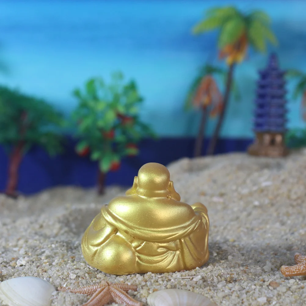 

Golden Maitreya Buddha Statue Premium Resin Craft Home Decor Office Dorm Decoration Handmade Buddhist Art Piece Feng Shui