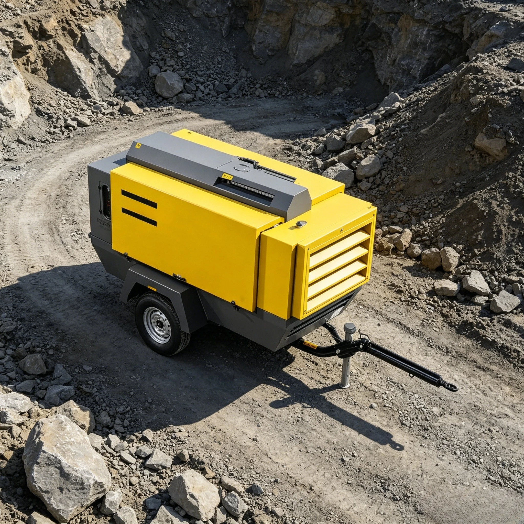 185-450CFM 8Bar 10Bar Portable Diesel Screw Air Compressor Diesel Engine Driven Air Compressor For Construction Well Drilling