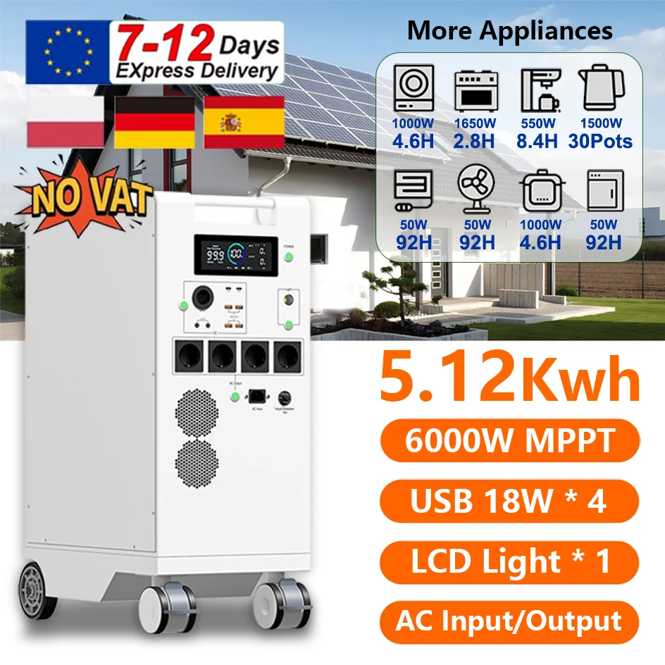 5000W Portable Power Station All In One 48V 5kWh