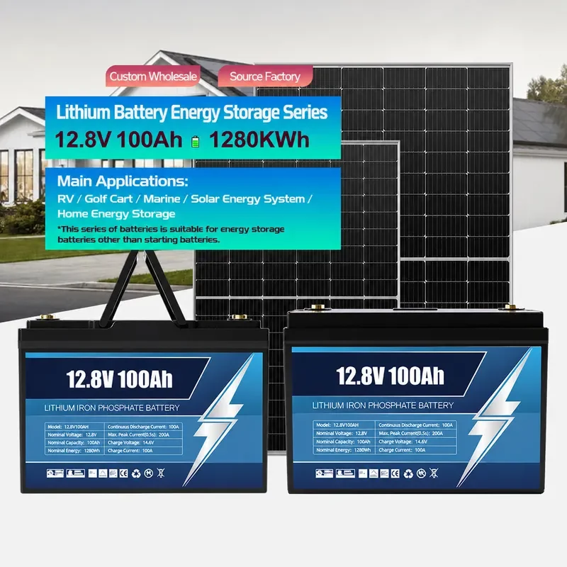 Customized 12V 100AH Lithium Iron Phosphate Battery for RV Outdoor Energy Storage