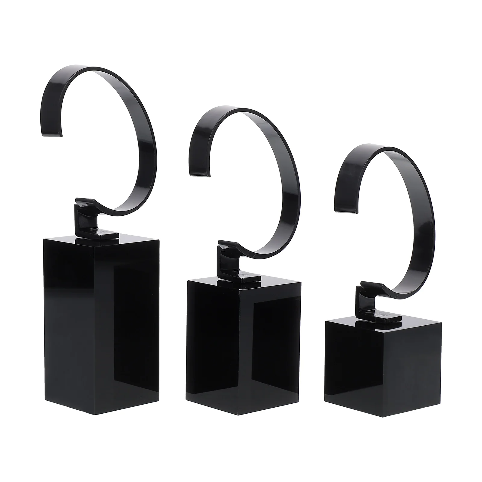 

3 pcs Acrylic Watch Display Stand Holder For Bracelet Bangle Jewelry Storage Organizer Base Display Use At Home Office Window
