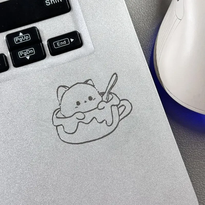 3D Metal Stickers Waterproof Girl And Cat Cartoon Characters For Phone Case Laptop DIY Decoration Creative Aesthetic Style