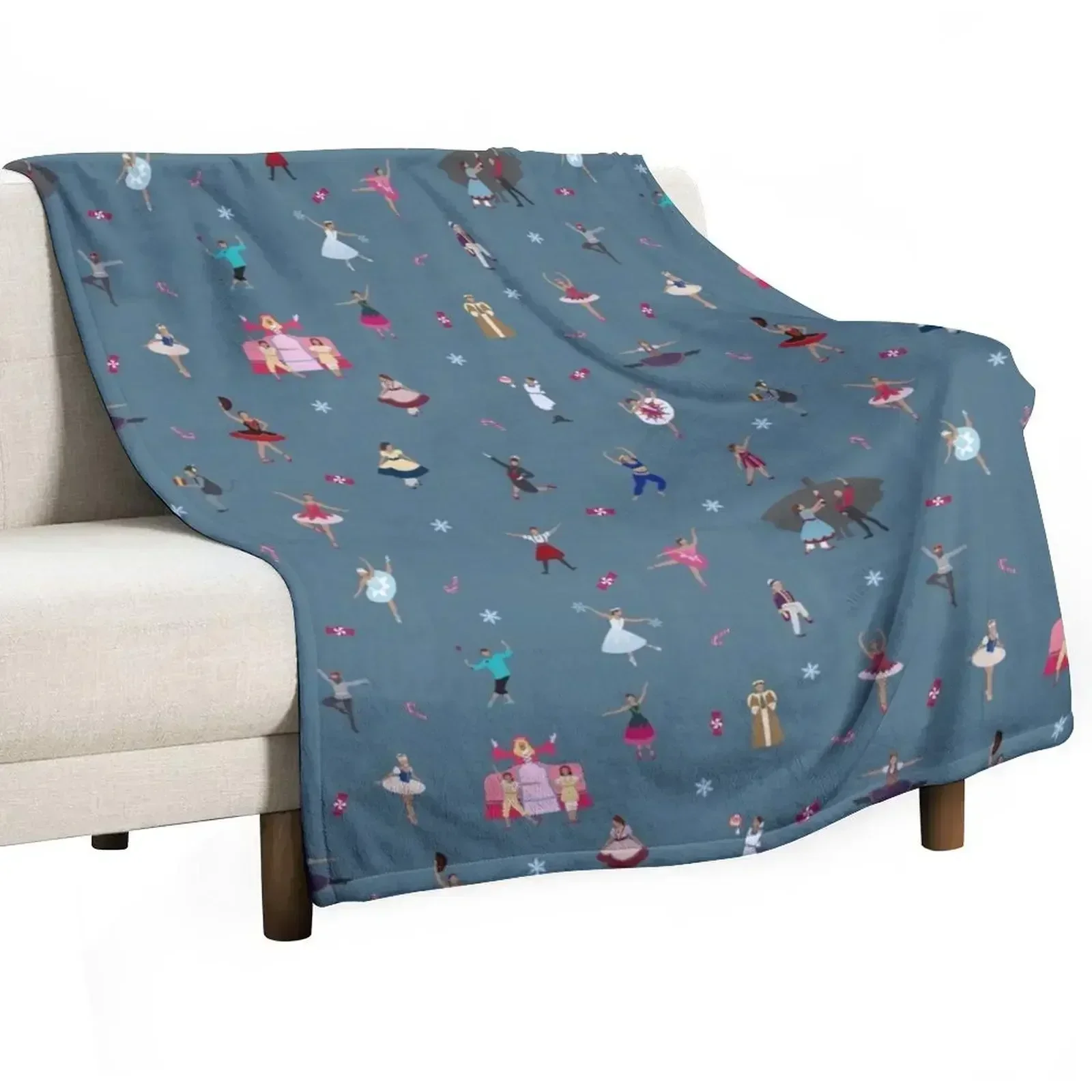 

Nutcracker Ensemble - Blue Throw Blanket funny gift Hairy Decorative Throw Soft Big Blankets