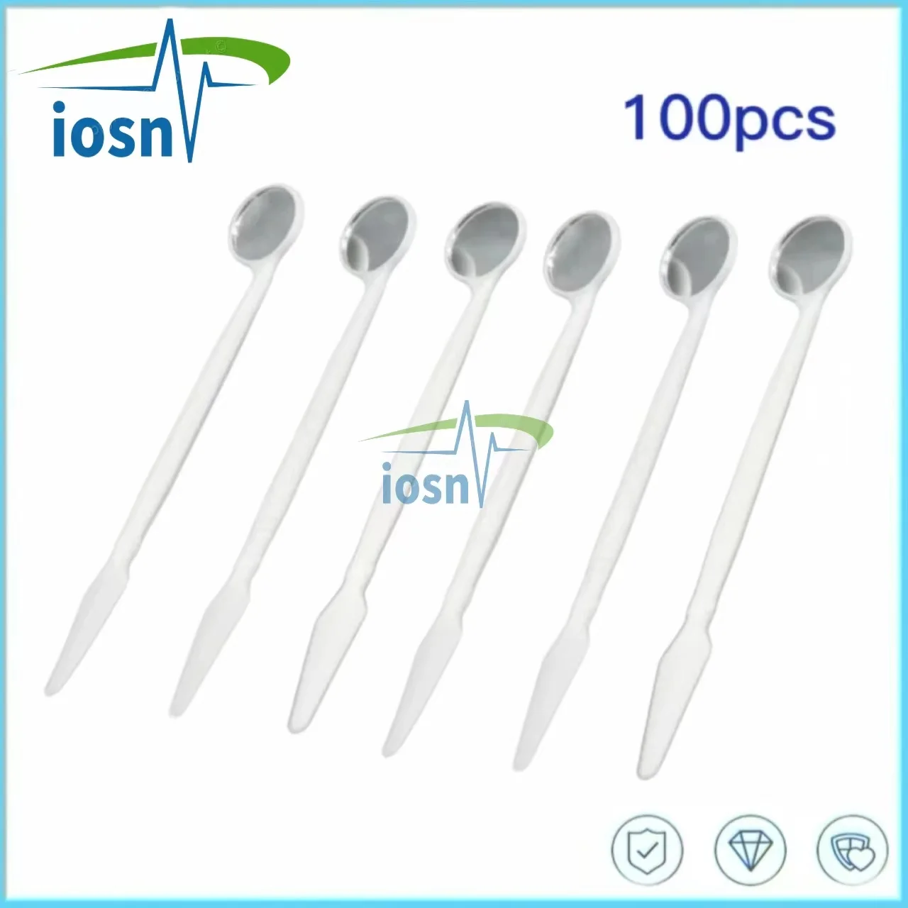 

100pcs Plastic Dental Oral Mirror Disposable Dentist Mouth Mirrors Dentist Tool Teeth Whitening Exam Reflector Mirror Instrument