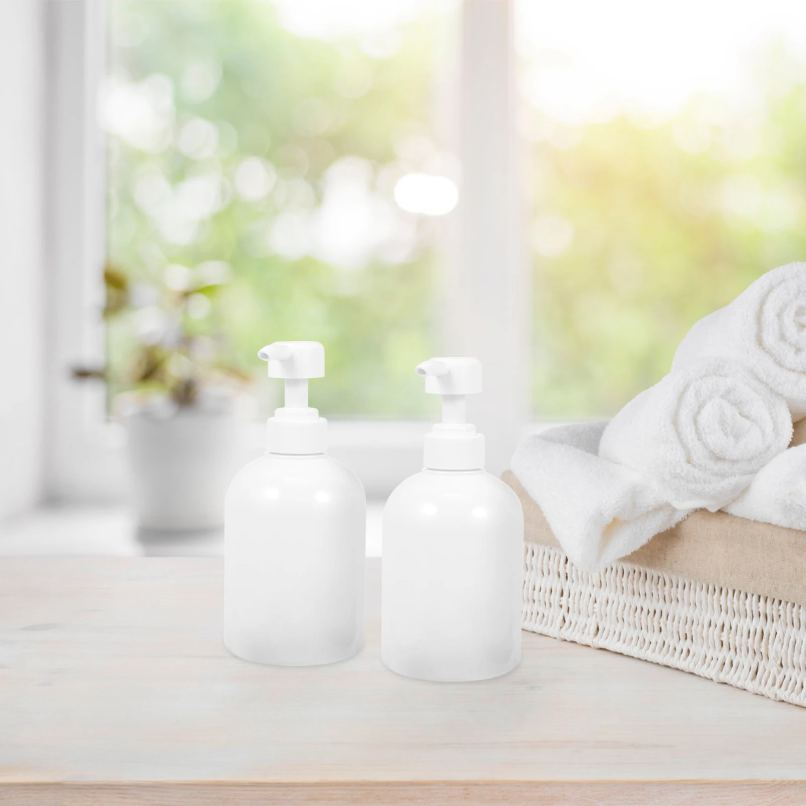 

2pcs Type Soap Dispenser Refillable Lotion Bottle Shampoo Holder Leakproof Pump Squeeze Storage Container For