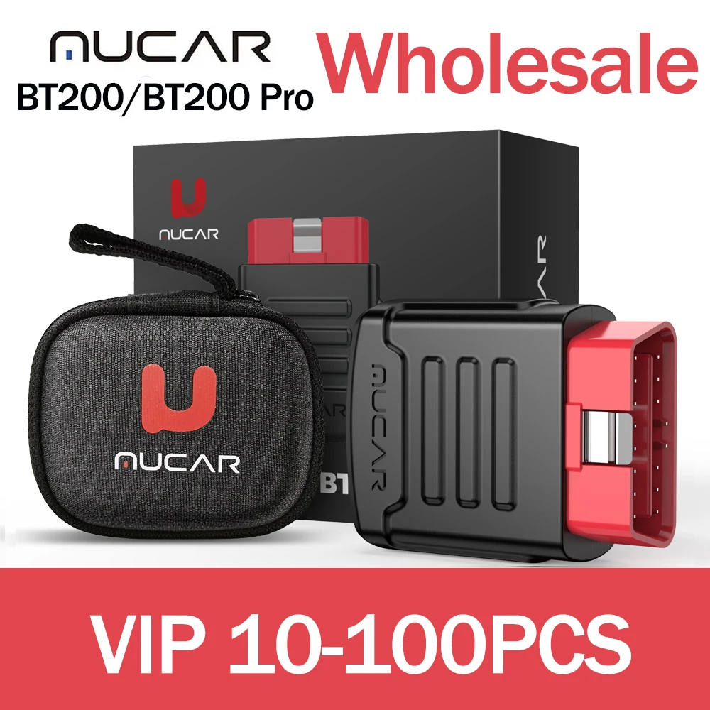 VIP 10-100 Pieces MUCAR BT200/BT200 Pro OBD2 Diagnostic Tool Full System Diagnose Bluetooth OBD2 Code Reader Scanner for All Car