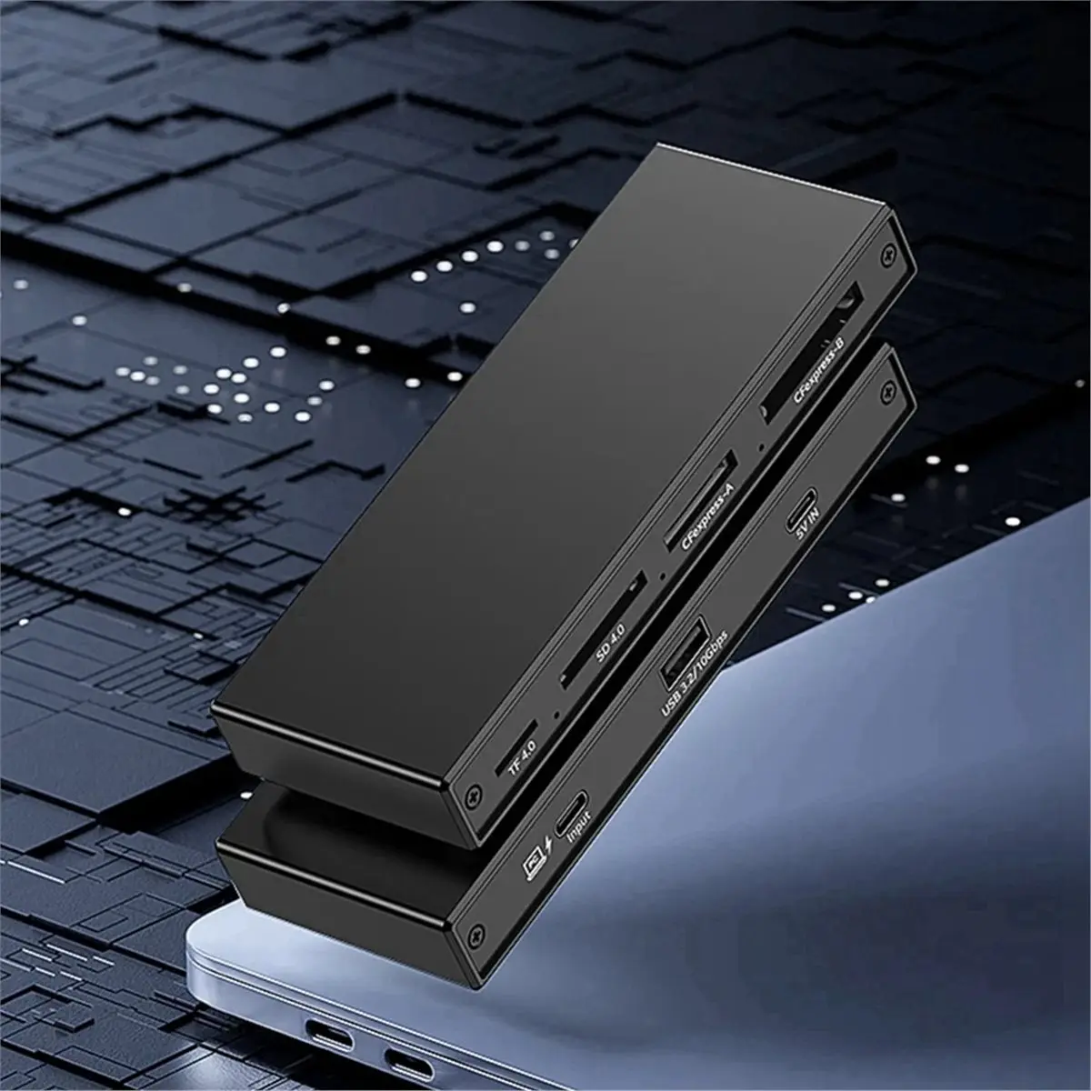 N94R USB 3.2 Camera Memory Card Reader, 10Gbps High-Speed Multi-Card Reader Hub,Portable USB Adapter for Photo Video Transfer