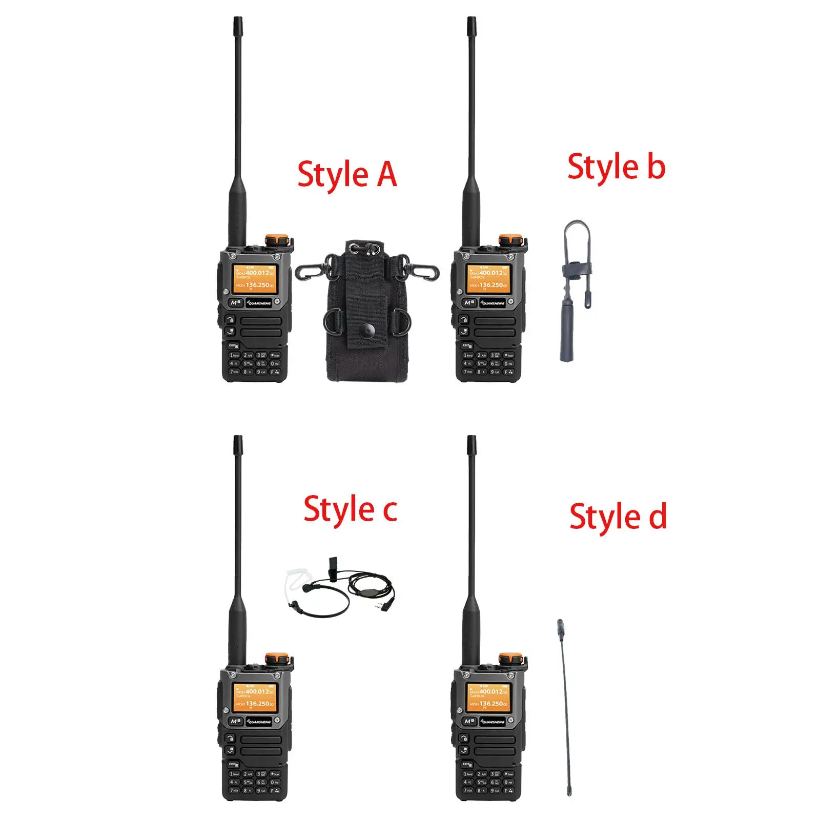 Two Way Radio Talkie Dual Band Portable 1600 mAh Noaa Weather k58