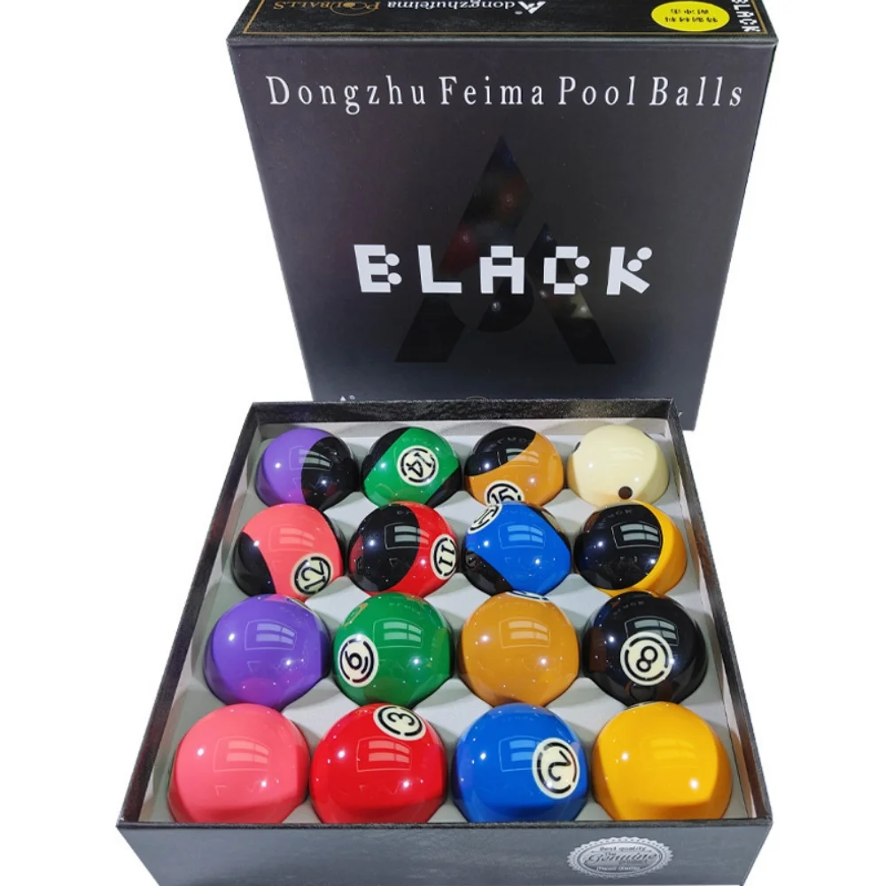 

Dongzhu Black Phenolic Resin Billiard Pool Ball Set Standard Size 2-1/4" (57.2mm) - Premium Quality Pool Balls