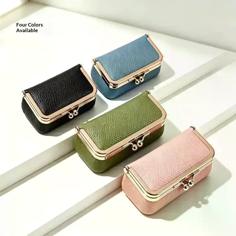 Womens Kiss Lock Jewelry Organizer: Multifunctional Glasses Case Travel Essential Lipstick Cosmetic