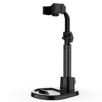Universal Desktop Phone Holder Telescopic Dual Card Slot Tablet Holder Stable Base Portable Live Broadcast Bracket Desk Table