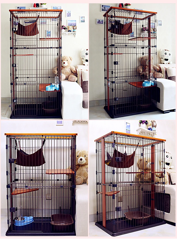 Cheap Large Cat Cage Villa Stainless Steel Luxury Big 3 Layer Cat Cage