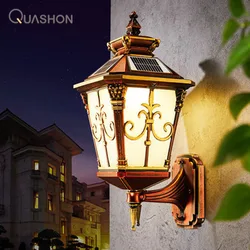 European Solar Panel LED Outdoor Garden Decoration Wall Light Waterproof Solar Spotlights Street Wall Lamp Outdoor Balcony