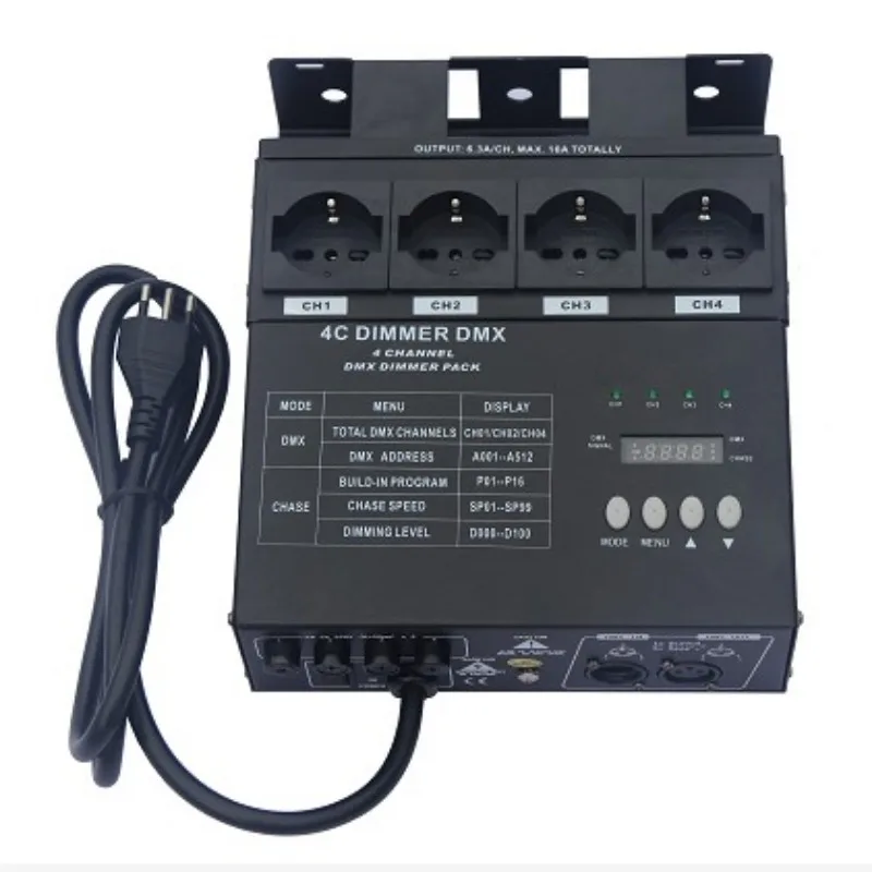 LED controller Digital 4 Channel DMX Dimmer Pack