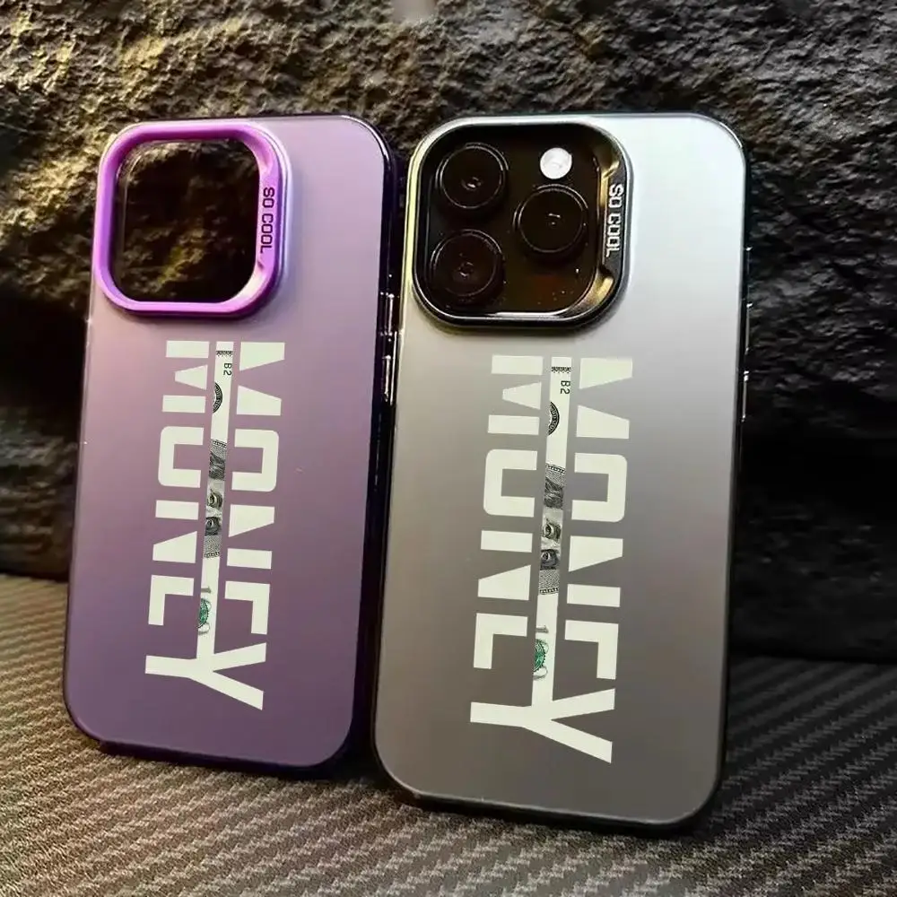 حافظة الهاتف المحمول الإبداعية Money English مناسبة لهاتف iPhone 17 16 15 14 13 12 11 Pro/ Max/Plus مضادة للسقوط والصدمات