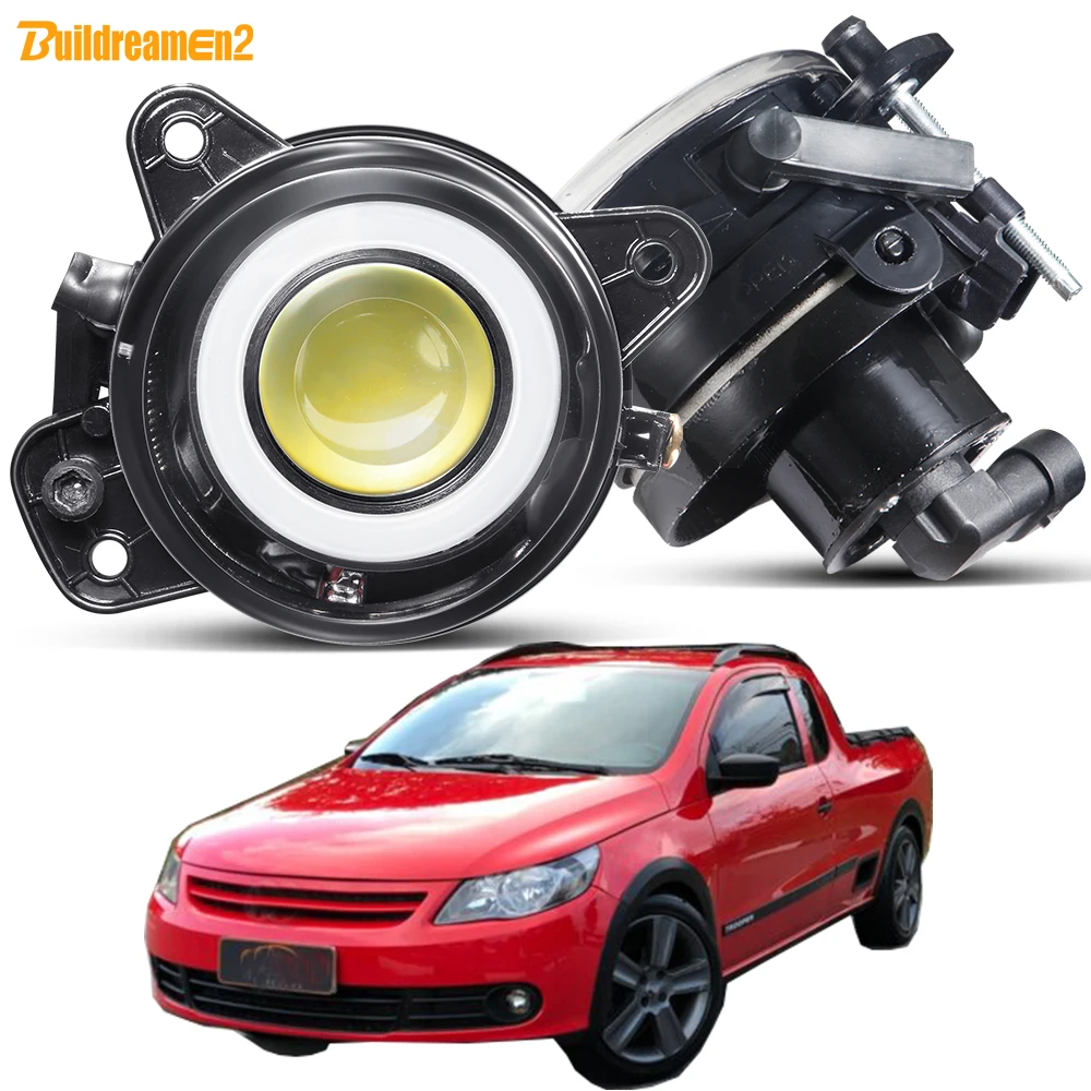 2 X 30W 9006 Fog Light Angel Eye DRL For Volkswagen VW Saveiro 2008 2009 2010 2011 Truck Front LED COB Fog Daytime Running Lamp