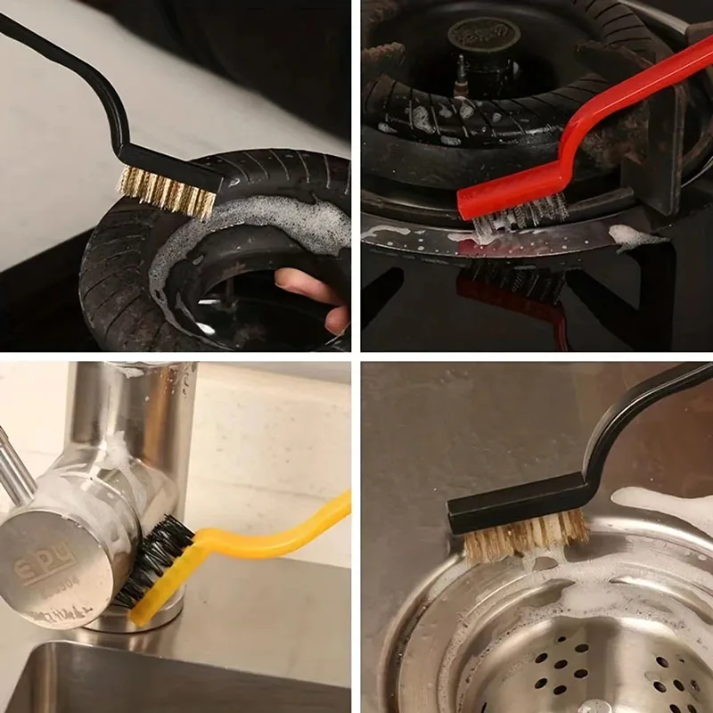 7 Zoll Edelstahlbürste, Messing-Reinigungsbürste, Polier- und Rostentferner, Metall-Drahtbürste, Reinigungswerkzeug, 3-teiliges Familien-Set – Detail 15