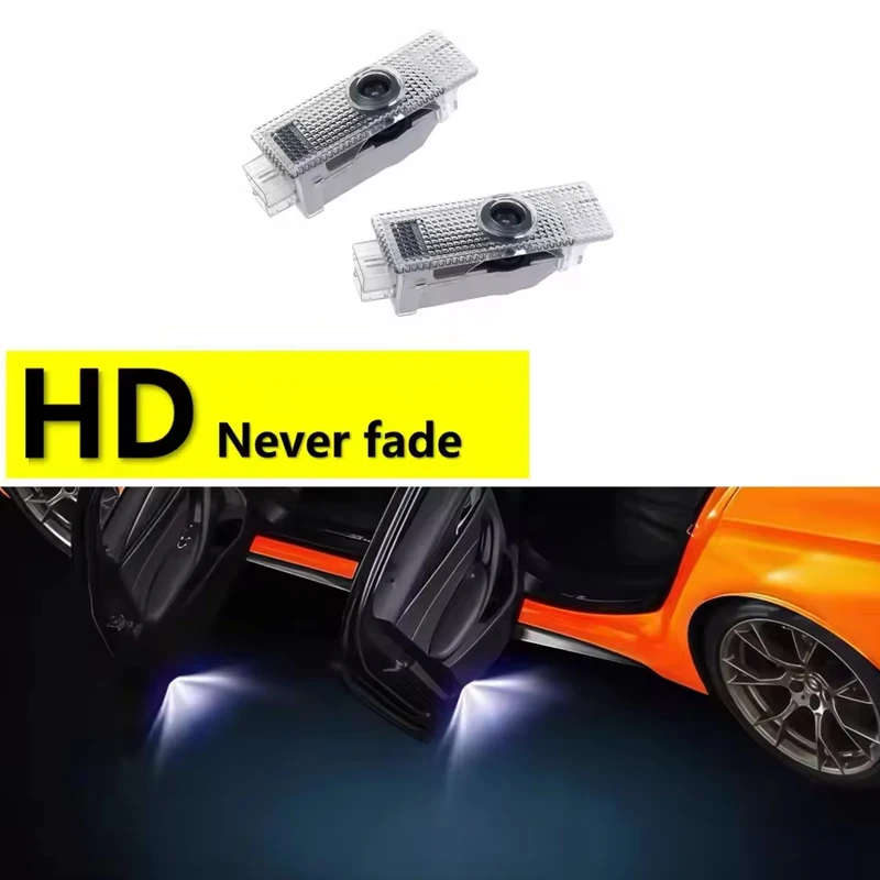 2Pcs HD LED For Auto Sedan SUV Exterior Tuning Blue White Red Car Door Courtesy Welcome Projector Lights Ghost Shadow Lamps