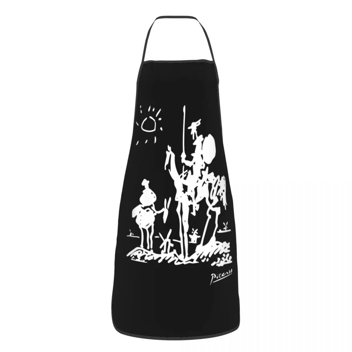 Custom Bib Pablo Picasso Don Quixote Apron Men Women Unisex Adult Chef Kitchen Cooking Spanish Artist Tablier Cuisine Painting