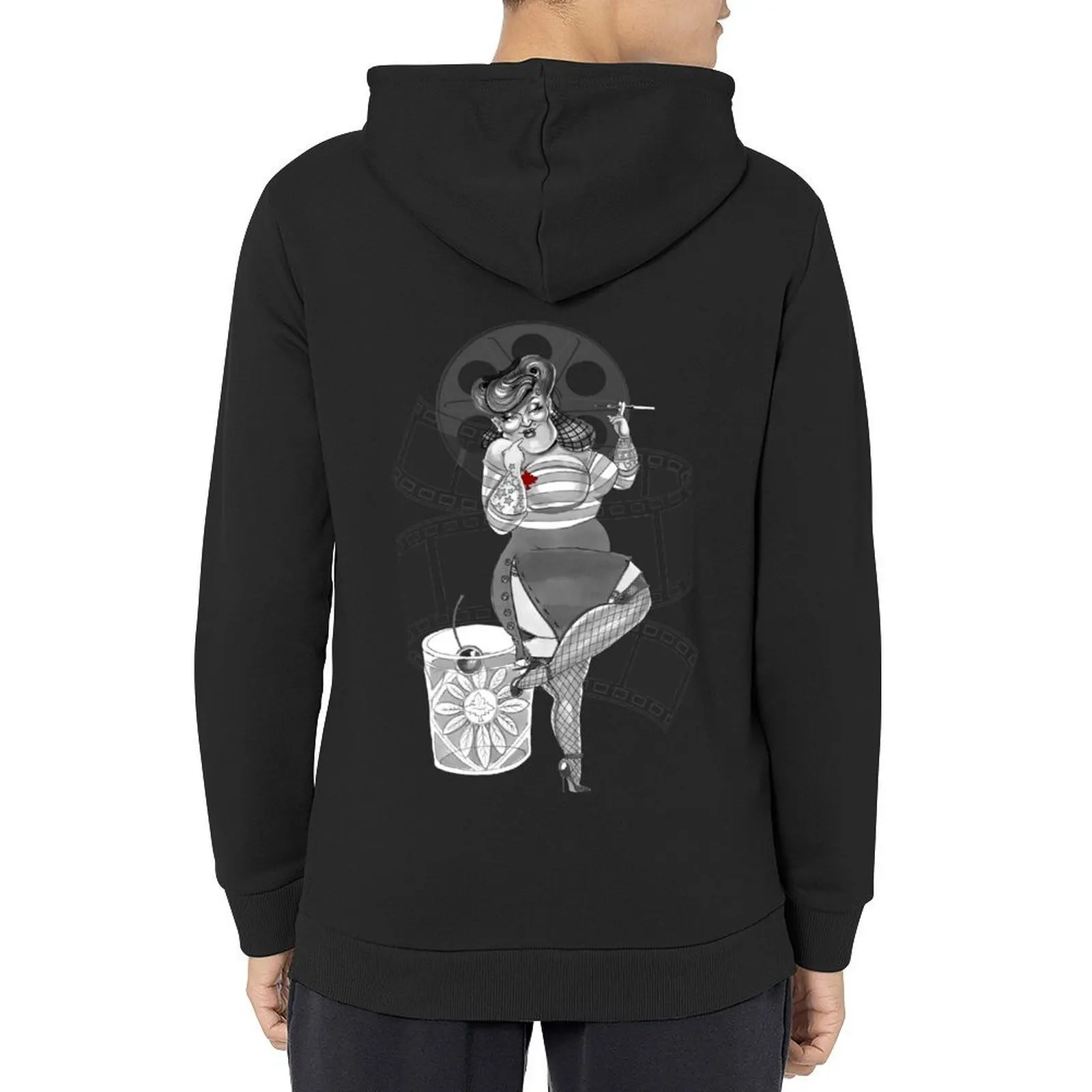 Sudadera con capucha Vintage Noir para hombre, ropa de invierno, suéter para hombre, ropa estética, Sudadera con capucha para hombre