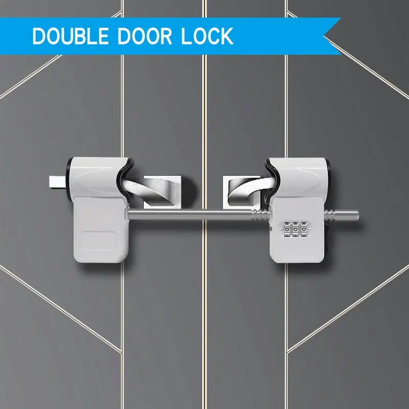 

Double Sided Keyless Gate Lock 3-digit Security Code Lock Front Door Metal Handle Door Lock Household Security Lock Barn Door