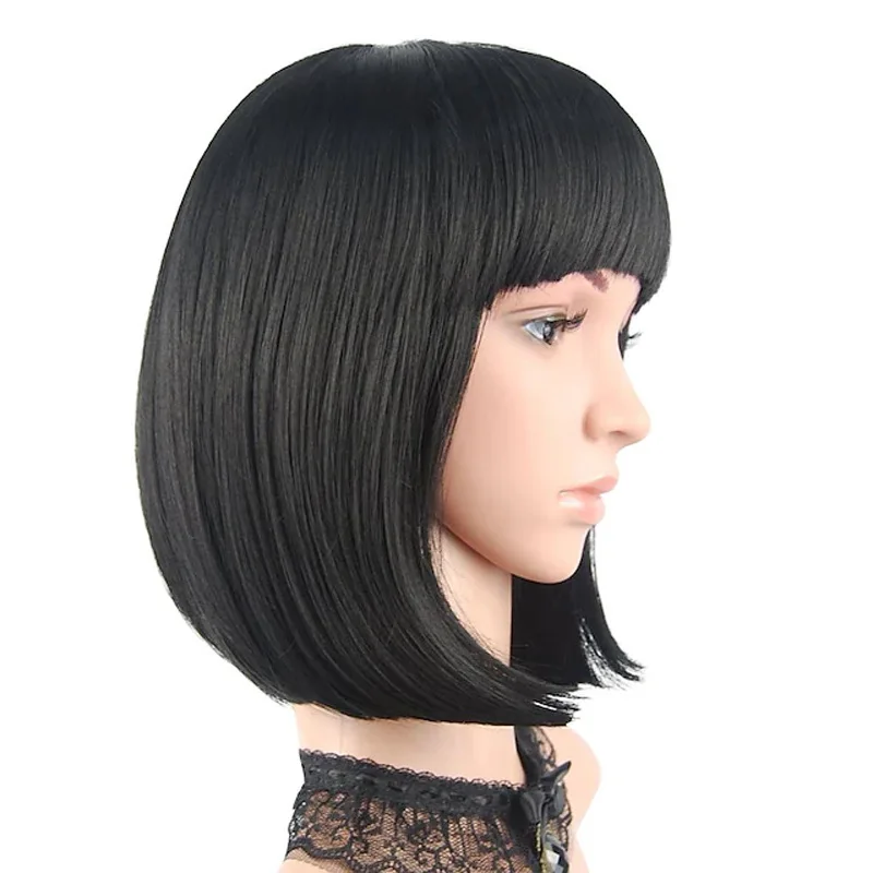 

European and American Style Bob Wig for Women, Multi-Color Wig with Bangs, Short Hair Wig, Full Head Wig